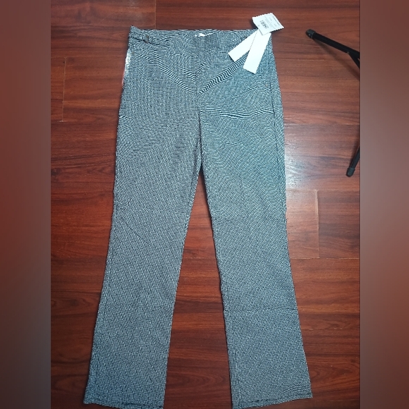 89th & Madison B&W tiny Houndstooth pattern work dress Pants sz Large - Picture 1 of 12